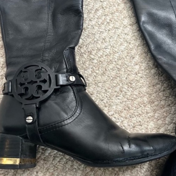 TORY BURCH RIDING HEELED KNEE HIGH BOOTS - Picture 15 of 16